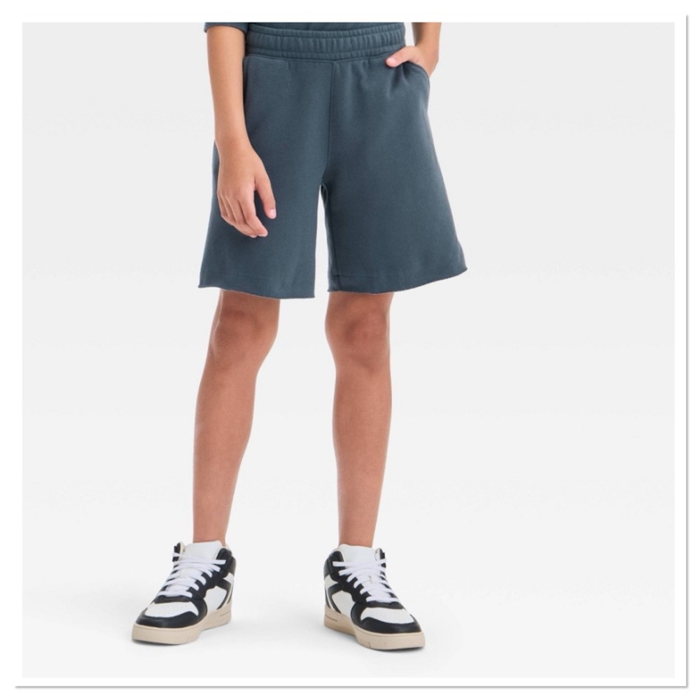 Boys Fleece Shorts Casual Dark Gray Shorts art class